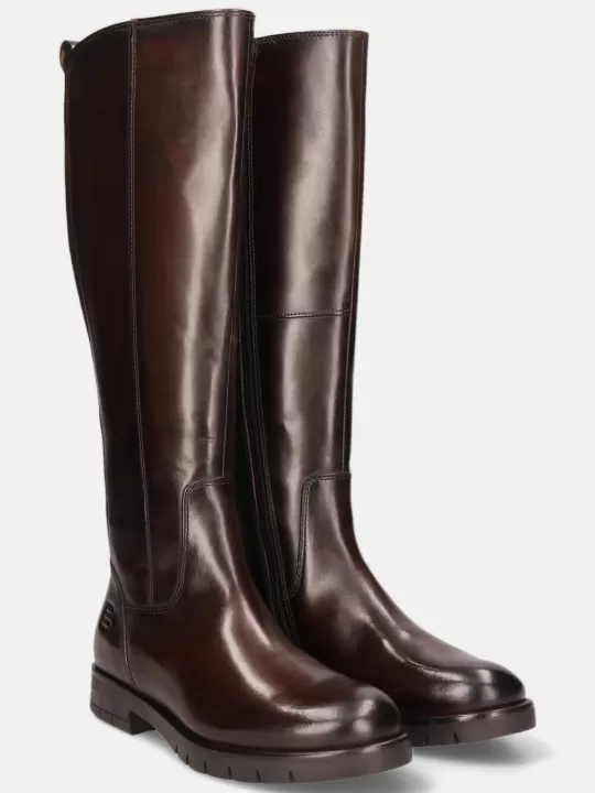 Imola Dark Brown Nubuck Knee Boots | BAGATT Online